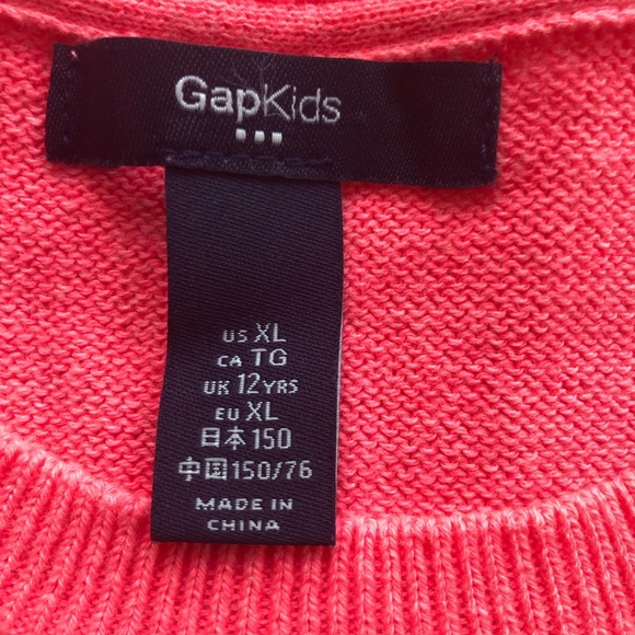 Gap Kids Pullover Crew Neck Candy Pink Knitted Sweater Polar Bear Girls Size XL - Picture 6 of 16